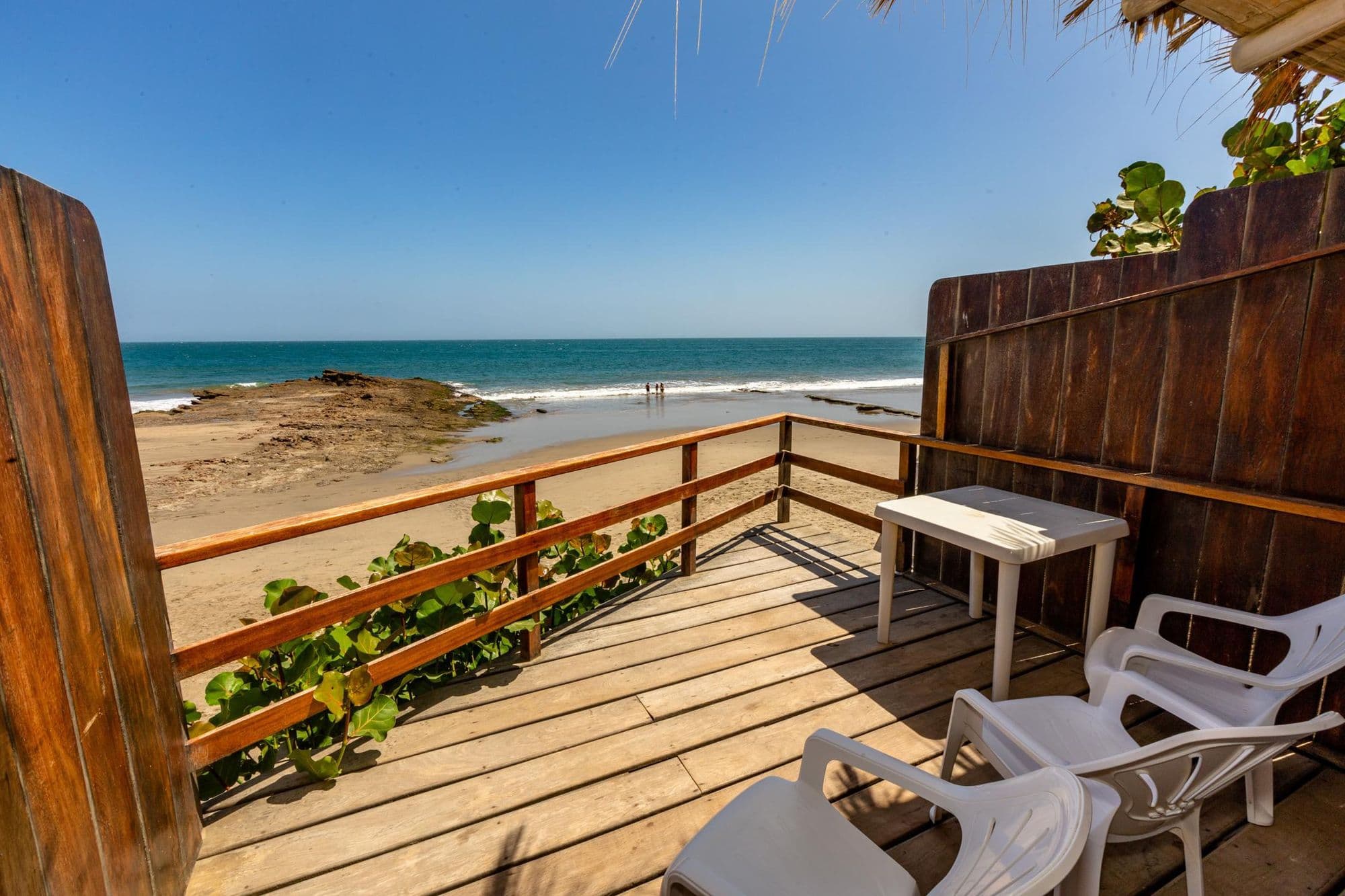 Vista al mar desde el bungalow